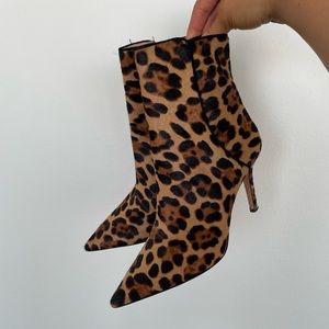 J Crew Leopard Print Heeled Boots
